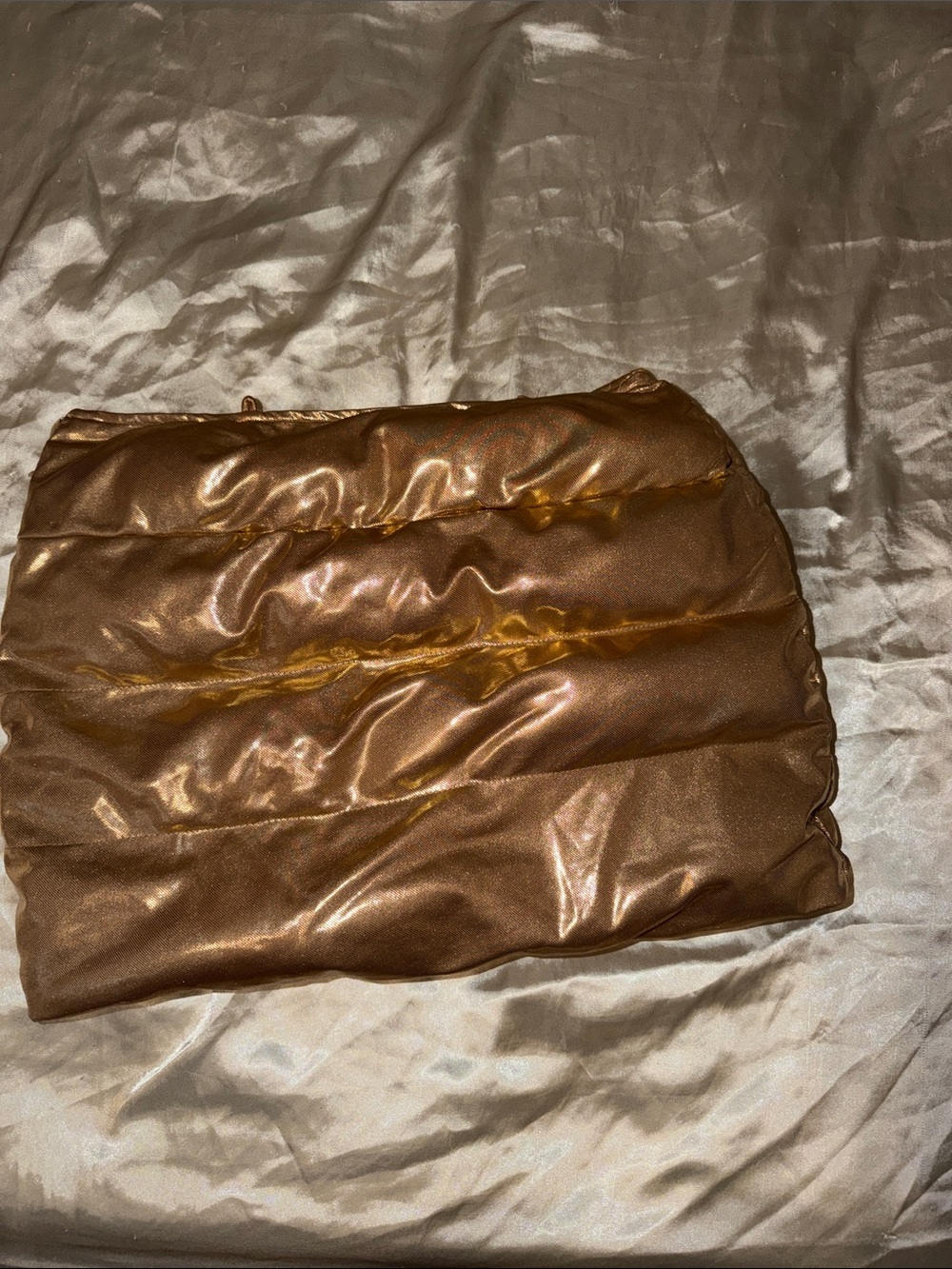 Metallic Bronze Puffer skirt